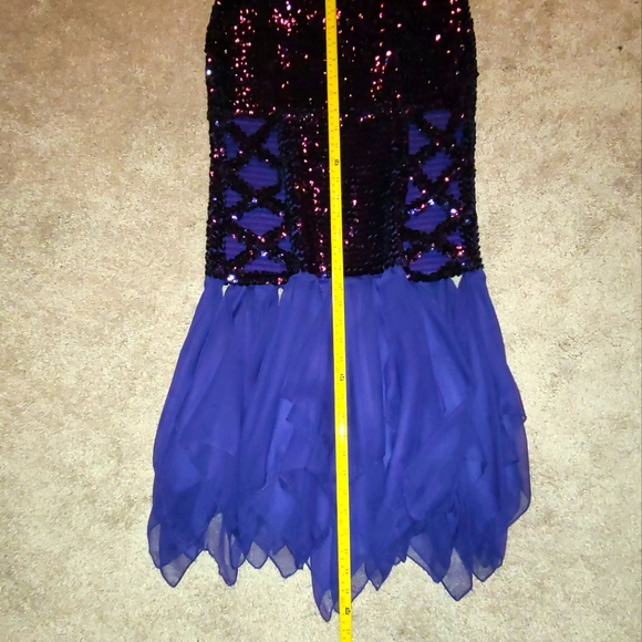 3 Peice Purple Sequins Dance Skirt Set⁷ - Picture 8 of 9